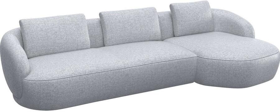 FLEXLUX Zithoek Torino rond L-vorm bankhoek met recamière longchair-sofa - Foto 2