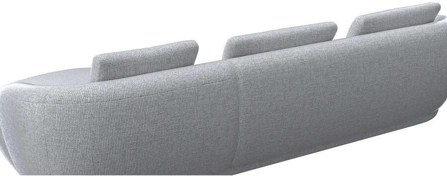 FLEXLUX Zithoek Torino rond L-vorm bankhoek met recamière longchair-sofa - Foto 3