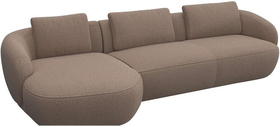 FLEXLUX Zithoek Torino rond L-vorm bankhoek met recamière longchair-sofa - Foto 2