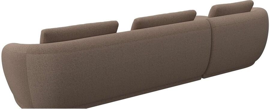 FLEXLUX Zithoek Torino rond L-vorm bankhoek met recamière longchair-sofa - Foto 3