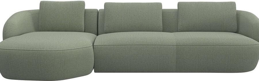 FLEXLUX Zithoek Torino rond L-vorm bankhoek met recamière longchair-sofa - Foto 4