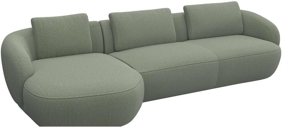FLEXLUX Zithoek Torino rond L-vorm bankhoek met recamière longchair-sofa - Foto 2