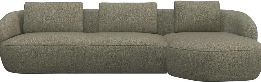 FLEXLUX Zithoek Torino rond L-vorm bankhoek met recamière longchair-sofa - Foto 4