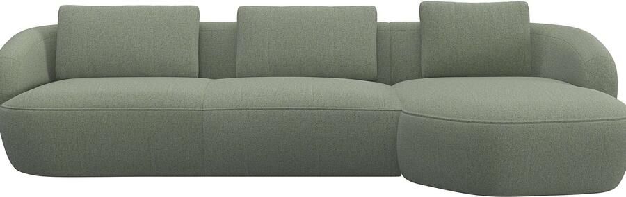 FLEXLUX Zithoek Torino rond L-vorm bankhoek met recamière longchair-sofa - Foto 4