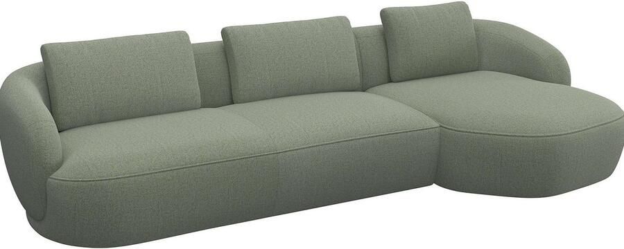 FLEXLUX Zithoek Torino rond L-vorm bankhoek met recamière longchair-sofa - Foto 3