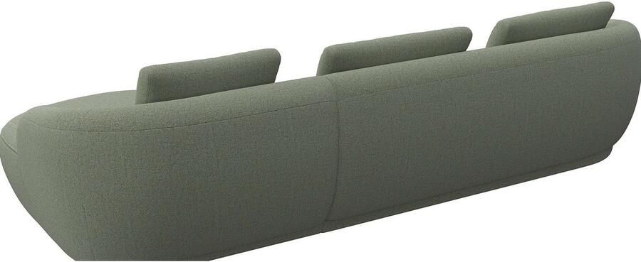 FLEXLUX Zithoek Torino rond L-vorm bankhoek met recamière longchair-sofa - Foto 2