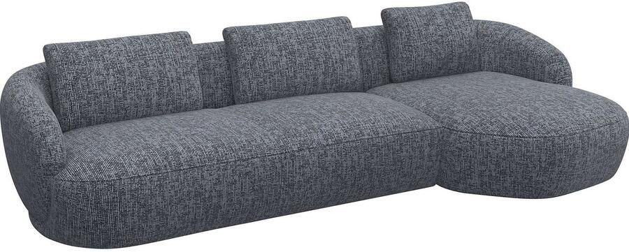 FLEXLUX Zithoek Torino rond L-vorm bankhoek met recamière longchair-sofa - Foto 2