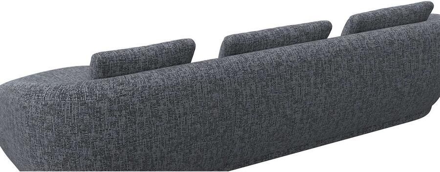 FLEXLUX Zithoek Torino rond L-vorm bankhoek met recamière longchair-sofa - Foto 3