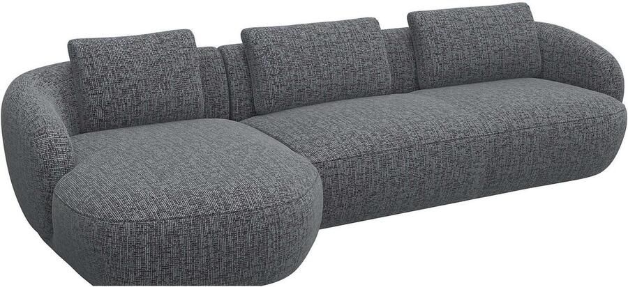 FLEXLUX Zithoek Torino rond L-vorm bankhoek met recamière longchair-sofa - Foto 2
