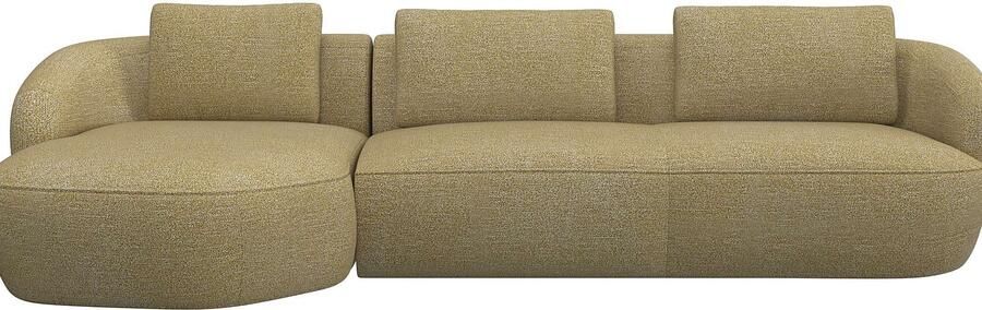 FLEXLUX Zithoek Torino rond L-vorm bankhoek met recamière longchair-sofa - Foto 4