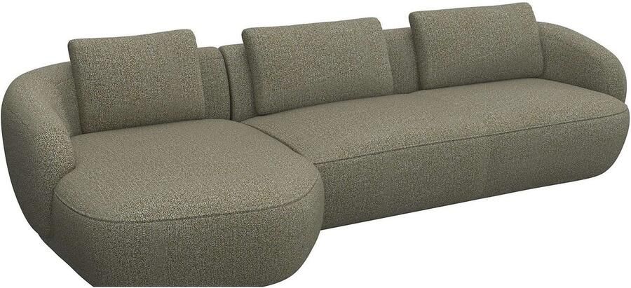 FLEXLUX Zithoek Torino rond L-vorm bankhoek met recamière longchair-sofa - Foto 2