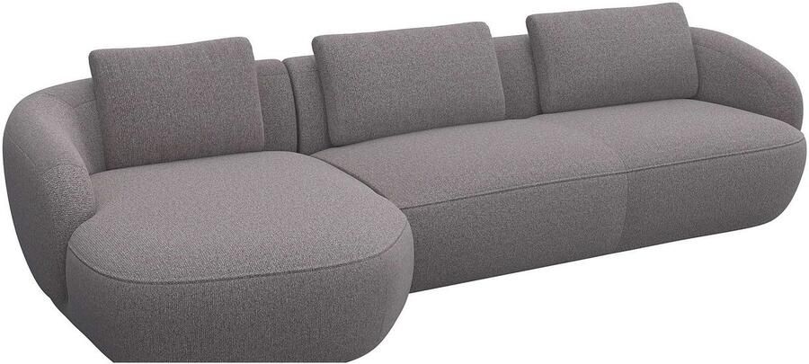 FLEXLUX Zithoek Torino rond L-vorm bankhoek met recamière longchair-sofa - Foto 2
