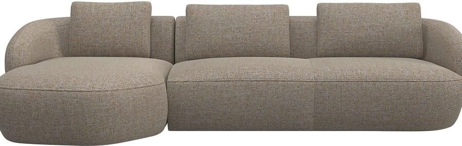 FLEXLUX Zithoek Torino rond L-vorm bankhoek met recamière longchair-sofa - Foto 4