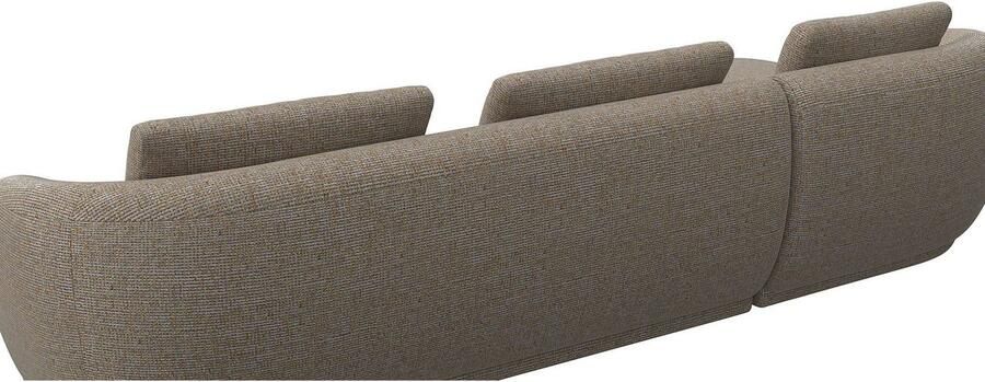 FLEXLUX Zithoek Torino rond L-vorm bankhoek met recamière longchair-sofa - Foto 3