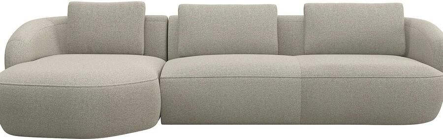 FLEXLUX Zithoek Torino rond L-vorm bankhoek met recamière longchair-sofa - Foto 4