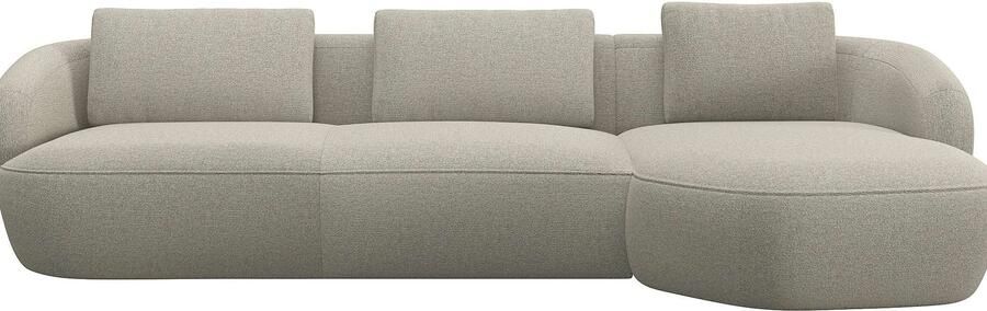 FLEXLUX Zithoek Torino rond L-vorm bankhoek met recamière longchair-sofa - Foto 4