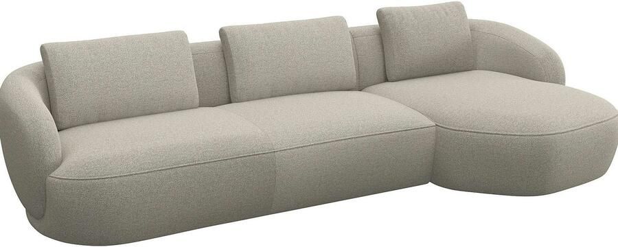 FLEXLUX Zithoek Torino rond L-vorm bankhoek met recamière longchair-sofa - Foto 3