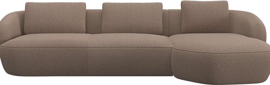 FLEXLUX Zithoek Torino rond L-vorm bankhoek met recamière longchair-sofa - Foto 4