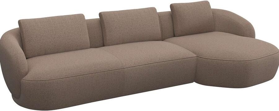 FLEXLUX Zithoek Torino rond L-vorm bankhoek met recamière longchair-sofa - Foto 3