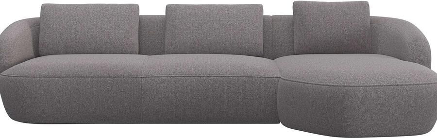 FLEXLUX Zithoek Torino rond L-vorm bankhoek met recamière longchair-sofa - Foto 4