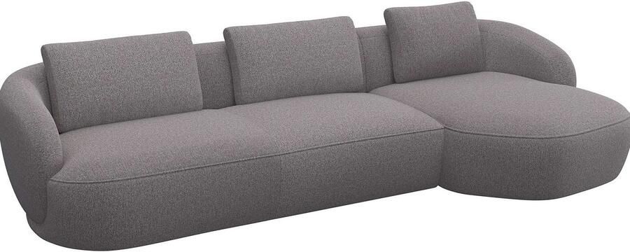 FLEXLUX Zithoek Torino rond L-vorm bankhoek met recamière longchair-sofa - Foto 3