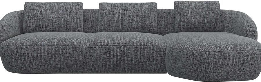 FLEXLUX Zithoek Torino rond L-vorm bankhoek met recamière longchair-sofa - Foto 4