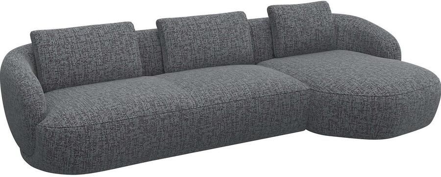 FLEXLUX Zithoek Torino rond L-vorm bankhoek met recamière longchair-sofa - Foto 2
