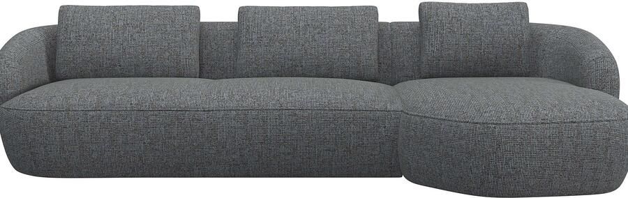 FLEXLUX Zithoek Torino rond L-vorm bankhoek met recamière longchair-sofa - Foto 4