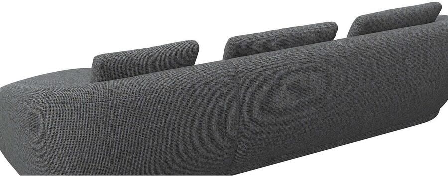 FLEXLUX Zithoek Torino rond L-vorm bankhoek met recamière longchair-sofa - Foto 3