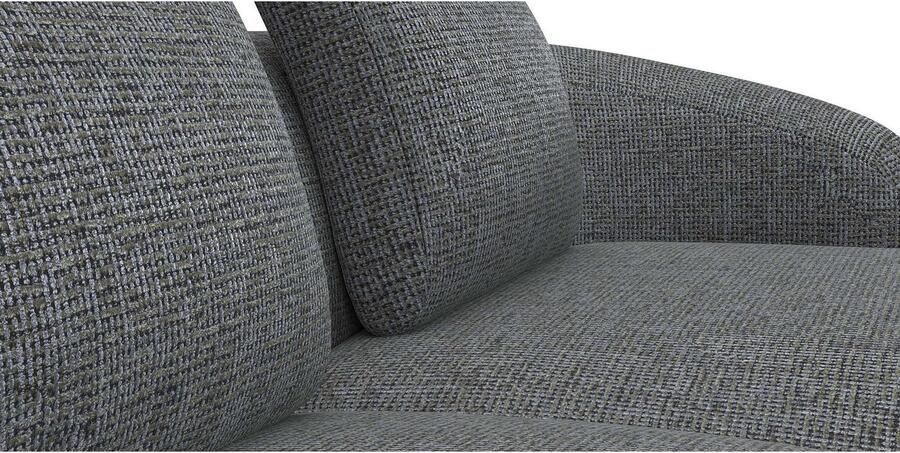 FLEXLUX Zithoek Torino rond L-vorm bankhoek met recamière longchair-sofa