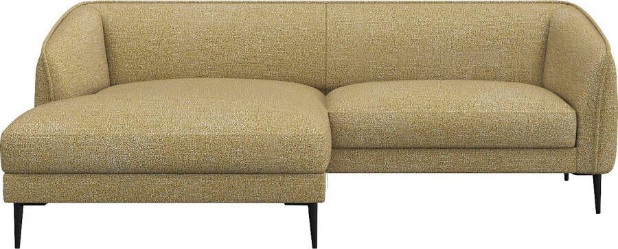 FLEXLUX Zithoek Belle Designsofa L-Form B T 218 149 cm Zitting van hoogwaardig koudschuim en stalen nogsagvering - Foto 7