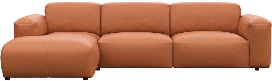 FLEXLUX Hoekbank Lucera Chaiselongue + 2 5-zistsbank modern & gezellig koudschuim stalen nosagvering