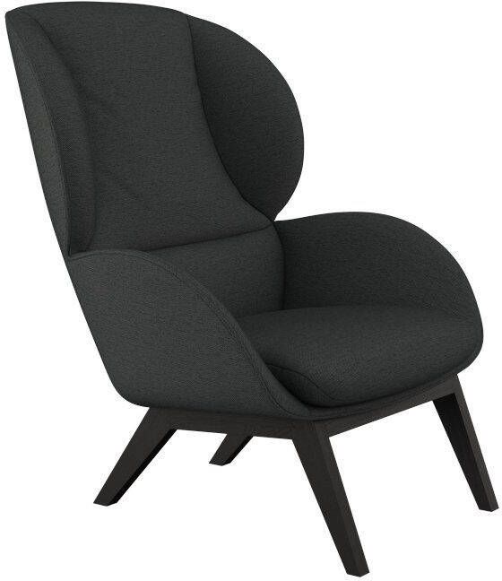 FLEXLUX Oorfauteuil Adria Stijl & comfort organische vorm zwarte houten voet