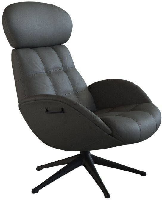 FLEXLUX Relaxfauteuil Relaxchairs Chester Rugleuning & hoofdsteun verstelbaar draaibaar zwarte voet - Foto 8