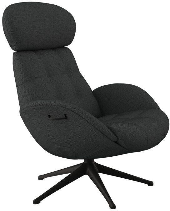 FLEXLUX Relaxfauteuil Relaxchairs Chester Rugleuning & hoofdsteun verstelbaar draaibaar zwarte voet - Foto 9