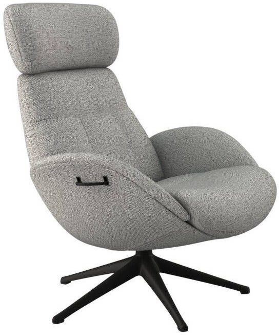 FLEXLUX Relaxfauteuil Relaxchairs Elegant Eersteklas comfort rug- en hoofdsteunverstelling draaibaar zwarte voet