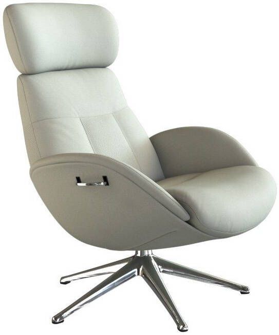 FLEXLUX Relaxfauteuil Relaxchairs Elegant Eersteklas comfort rug- en hoofdsteunverstelling draaibaar aluminium voet