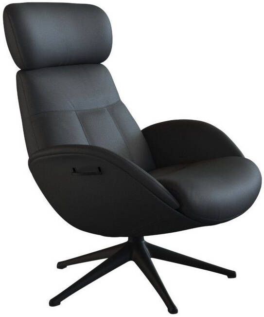 FLEXLUX Relaxfauteuil Relaxchairs Elegant Eersteklas comfort rug- en hoofdsteunverstelling draaibaar zwarte voet
