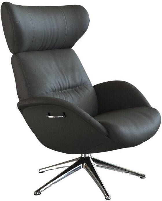 FLEXLUX Relaxfauteuil Relaxchairs More Eersteklas comfort rug- en hoofdsteunverstelling draaibaar aluminium voet - Foto 5