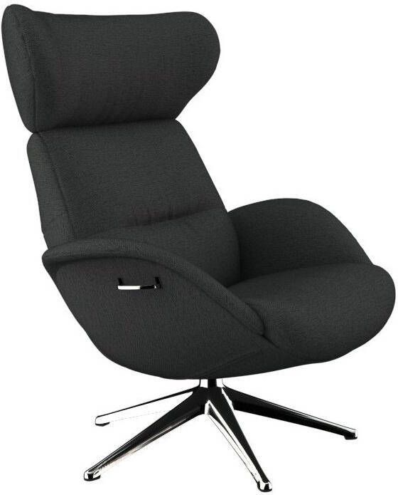 FLEXLUX Relaxfauteuil Relaxchairs More Eersteklas comfort rug- en hoofdsteunverstelling draaibaar aluminium voet