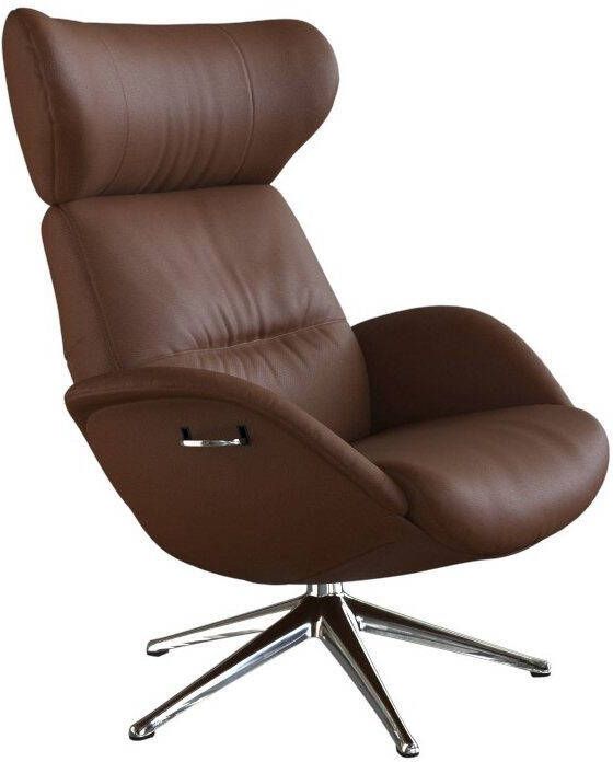 FLEXLUX Relaxfauteuil Relaxchairs More Eersteklas comfort rug- en hoofdsteunverstelling draaibaar aluminium voet