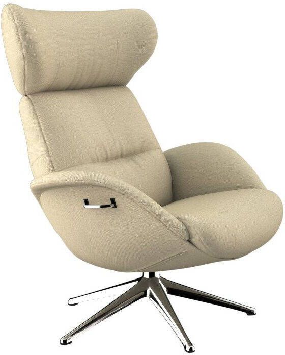 FLEXLUX Relaxfauteuil Relaxchairs More Eersteklas comfort rug- en hoofdsteunverstelling draaibaar aluminium voet