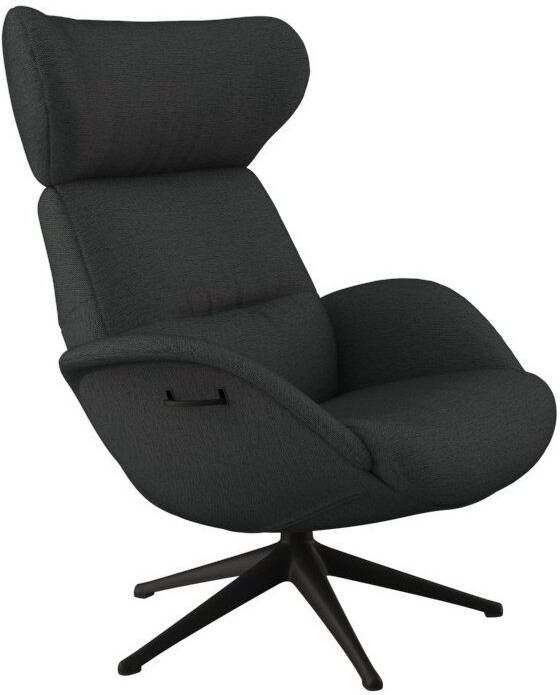 FLEXLUX Relaxfauteuil Relaxchairs More Eersteklas comfort rug- en hoofdsteunverstelling draaibaar zwarte voet