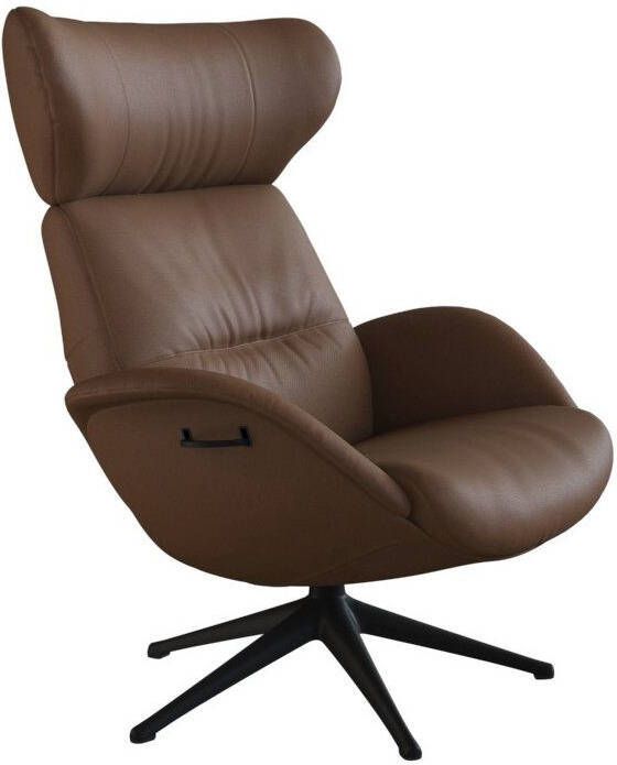 FLEXLUX Relaxfauteuil Relaxchairs More Eersteklas comfort rug- en hoofdsteunverstelling draaibaar zwarte voet