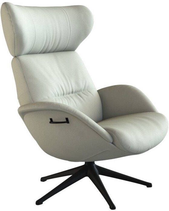 FLEXLUX Relaxfauteuil Relaxchairs More Eersteklas comfort rug- en hoofdsteunverstelling draaibaar zwarte voet