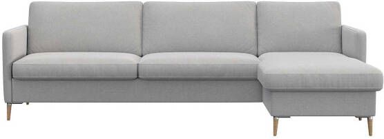 FLEXLUX Zithoek Fiore smalle armleuningen koudschuim aluminium + eiken poten