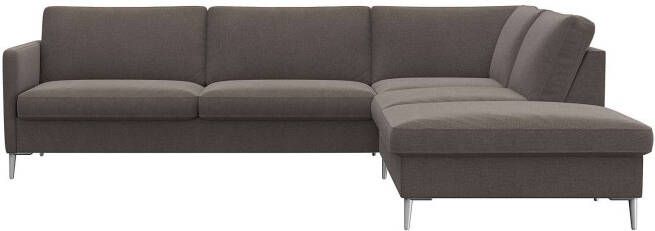 FLEXLUX Zithoek Fiore smalle armleuningen koudschuim aluminium poten