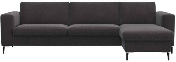 FLEXLUX Zithoek Fiore brede armleuningen koudschuim poten aluminium + zwart