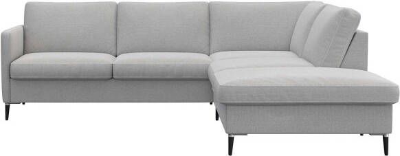 FLEXLUX Zithoek Fiore smalle armleuningen koudschuim poten aluminium + zwart