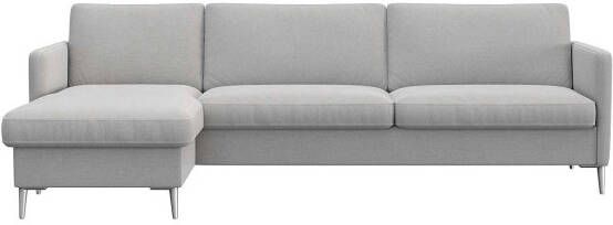 FLEXLUX Zithoek Fiore smalle armleuningen koudschuim aluminium poten